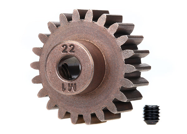 6495X Traxxas Steel Mod 1.0 Pinion Gear w/5mm Bore (22T)