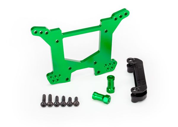 6738G Traxxas Shock tower, rear - green aluminum