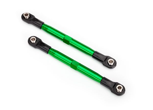 6742G Traxxas Toe Links 87 mm, delantero/trasero - Aluminio verde 