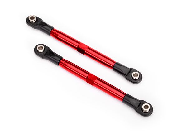 6742R Traxxas Toe Links 87 mm, delantero/trasero - Aluminio rojo