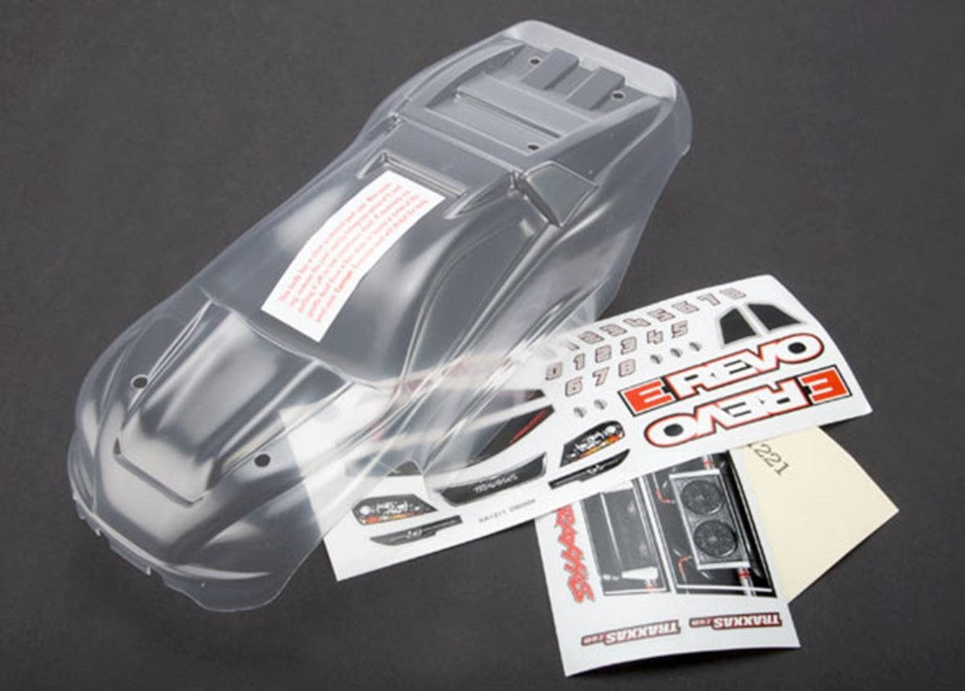 7111 Traxxas body, 1/16 E-Revo (Clear, Requires painting)