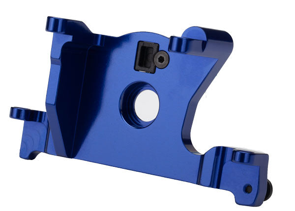 7460R Traxxas Motor mount, 6061-T6 aluminum (blue-anodized)