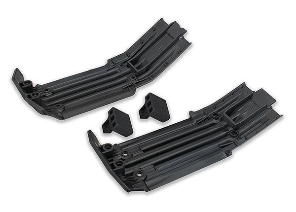 7744 Traxxas Front & Rear Skidplate w/Rubber Impact Cushion