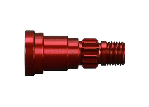 7753R Traxxas Muñón de eje, aluminio (anodizado en rojo) (1)