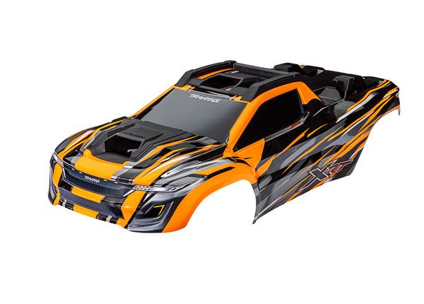 7812T Traxxas Body, XRT, Orange (pintado, calcomanías aplicadas)