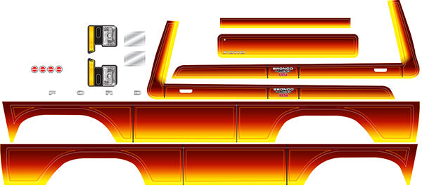 8078 Decal sheet, Bronco, sunset (fits #8010 body)