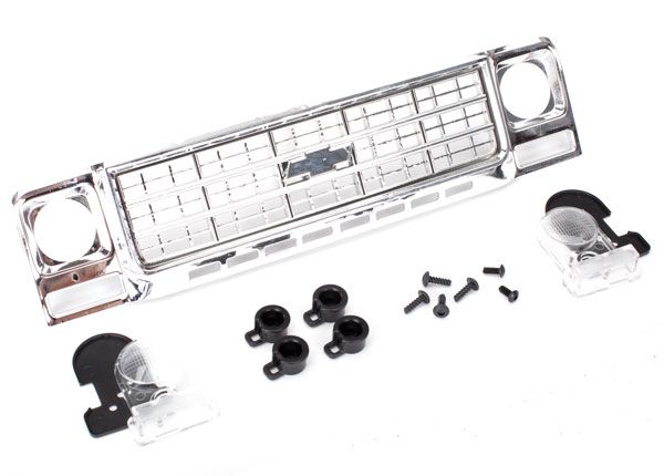 8134 Grille, Chevrolet Blazer (1979)/ grille retainers (4)/ headlight housing (2)/ lens (2)/ 2.6x8 BCS (4)/ 2.5x6 BCS (2) (fits #8130 body)