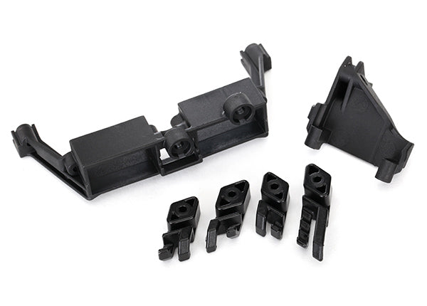 8240X Traxxas Servo mount, 2-speed/ servo mount, T-Lock/ wire clips