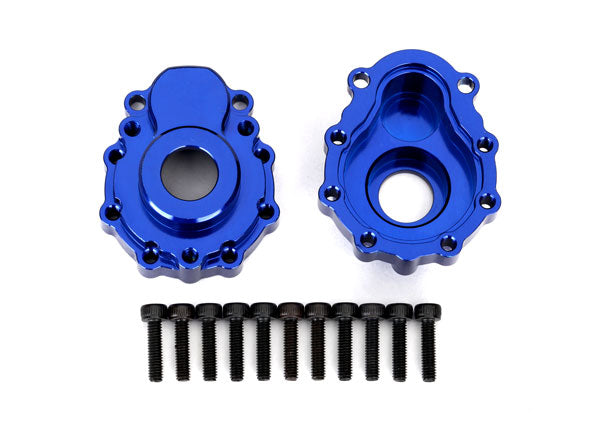 8251X Portal housings, outer, 6061-T6 aluminum (blue-anodized) (2)/ 2.5x10 CS (12)