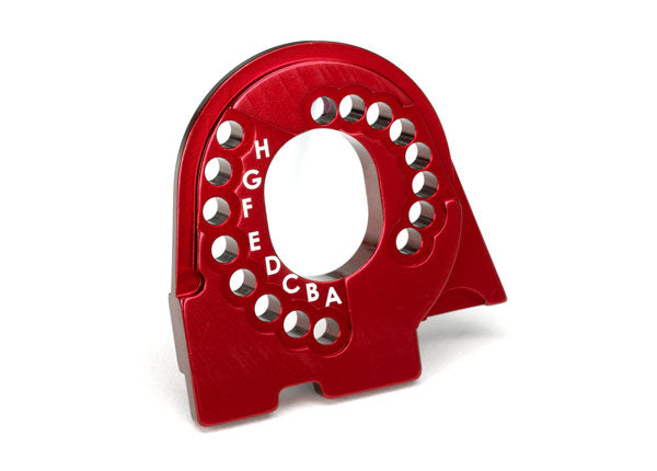 8290R Motor mount plate, 6061-T6 aluminum (red-anodized)
