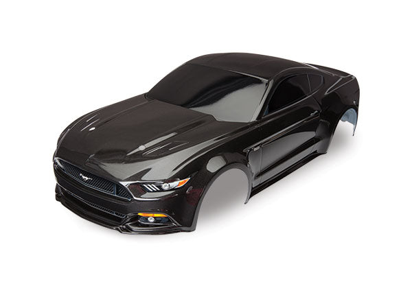 8312X Traxxas Body, Ford Mustang, black (painted, decals applied)