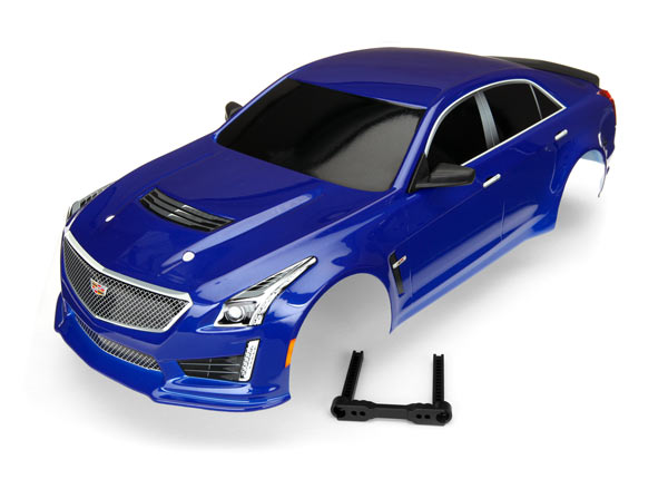 8391a Traxxas Body, Cadillac CTS-V, blue (painted, decals applied)