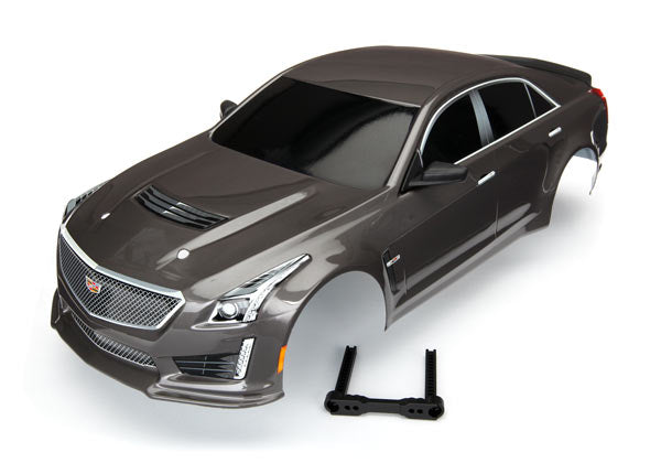 8391x Traxxas Body, Cadillac CTS-V, silver (painted, decals applied)