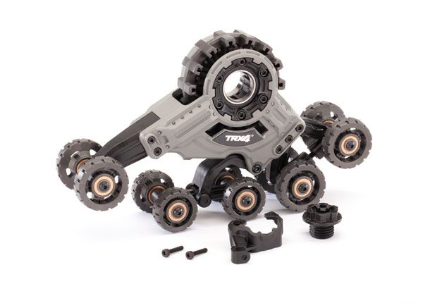 8884 Traxx™, rear, right (assembled) (requires #8886 stub axle, #7061 GTR shock, & #8896 rubber track)