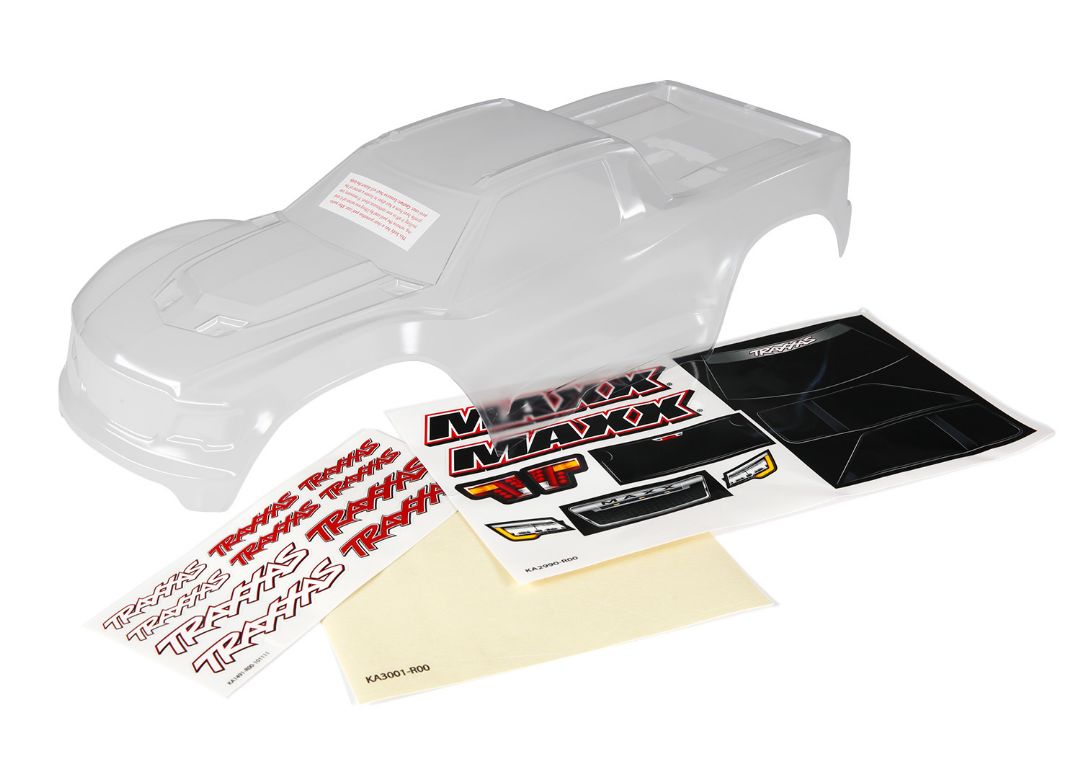 8914 Traxxas Body, Maxx, heavy duty (clear, untrimmed, requires paint)