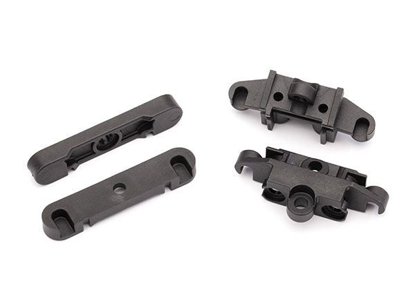 8916 Traxxas Mount, tie bar, front (1)/ rear (1)/ suspension pin ret