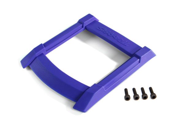 8917X Skid plate, roof (body) (blue)/ 3x12mm CS (4)