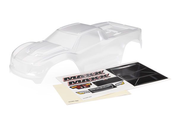 8918 Traxxas Body, Maxx V2 (transparente, requiere pintura) 