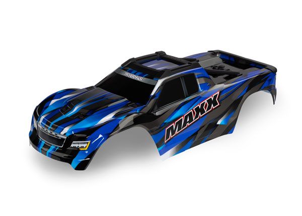 8918A Traxxas Body, Maxx V2, azul (pintado, calcomanías aplicadas) 