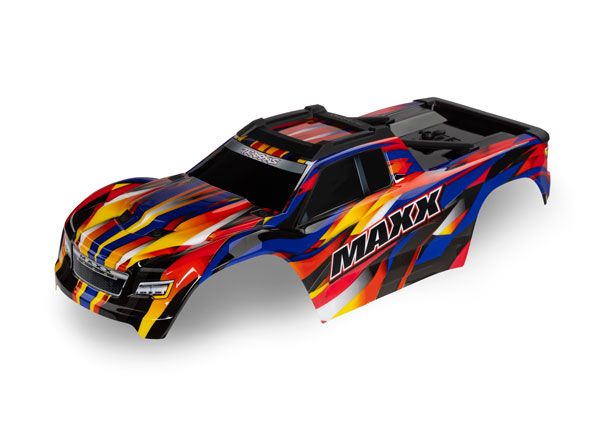 8918P Traxxas Body, Maxx V2, amarillo (pintado, calcomanías aplicadas) 