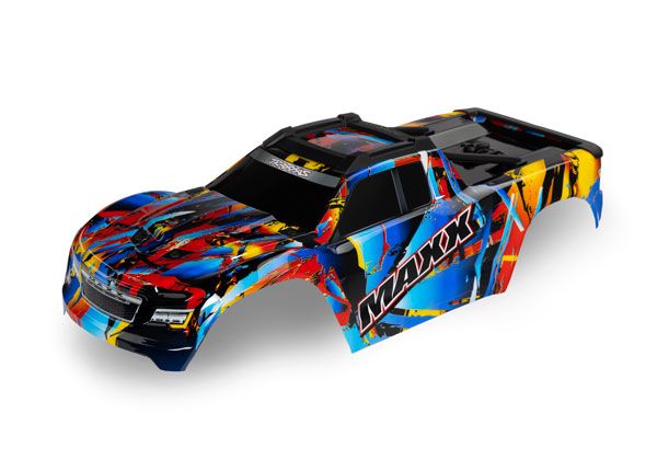 8931 Traxxas Body, Maxx V2, Rock n' Roll (pintado, calcomanías aplicadas) 