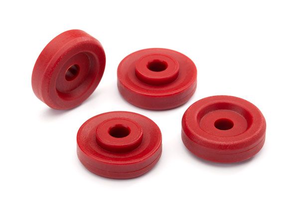 8957R Rondelles de roue Traxxas, rouges (4) 