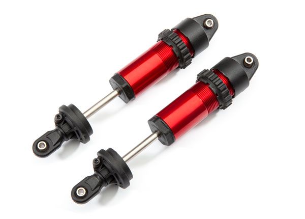 8961R Shocks, GT-Maxx, aluminum (red-anodized) (fully assembled w/o springs) (2)