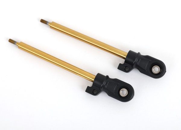 8963T Traxxas Shock shaft, 72mm (GT-Maxx) (TiN-coated) (2) (assembled with rod ends and steel hollow balls)
