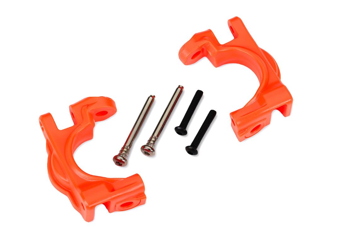 9032T Traxxas Caster blocks (c-hubs), extreme heavy duty, orange