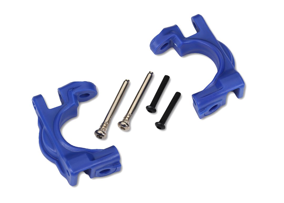 9032X Traxxas Caster blocks (c-hubs), extreme heavy duty, blue