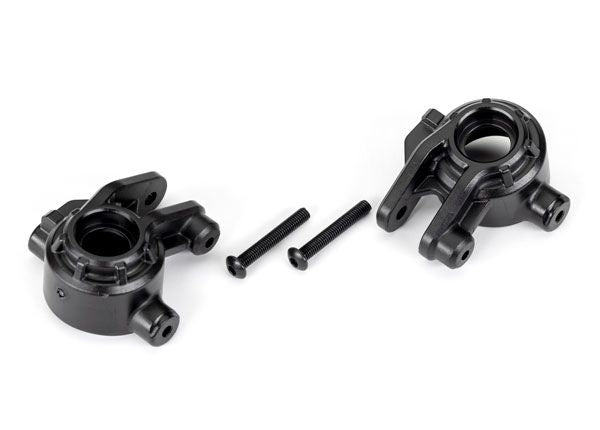 9037 Traxxas Steering blocks, extreme heavy duty, black