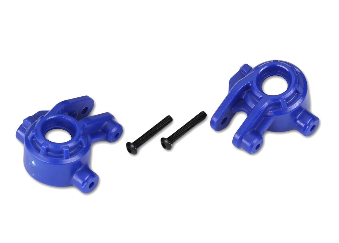 9037X Traxxas Steering blocks, extreme heavy duty, blue