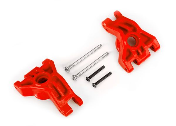 9050R Traxxas Carriers, stub axle, rear, extreme heavy duty, red
