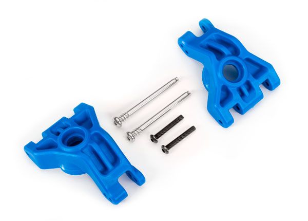 9050X Traxxas Carriers, stub axle, rear, extreme heavy duty, blue