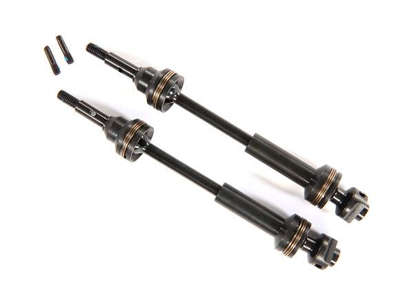 9051X Traxxas Driveshafts, front, steel-spline constant-velocity (complete assembly) (2)