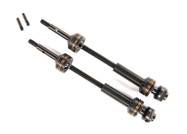 9052X Traxxas Driveshafts, rear, steel-spline constant-velocity (complete assembly) (2)