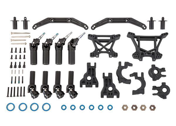 9080 Kit de mise à niveau de transmission extérieure et de suspension Traxxas, noir