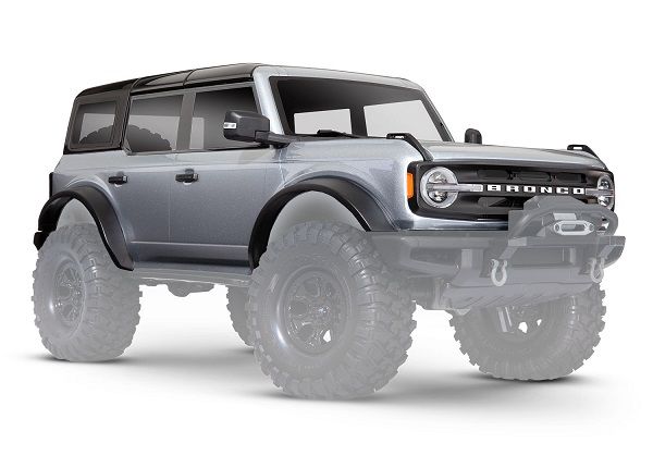 9211G Carrosserie Traxxas, Ford Bronco (2021), complète, argent (peinte) 