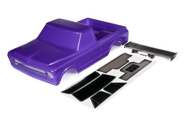 9411p Traxxas Body, Chevrolet C10 (purple) (includes wing & decals)  9411P
