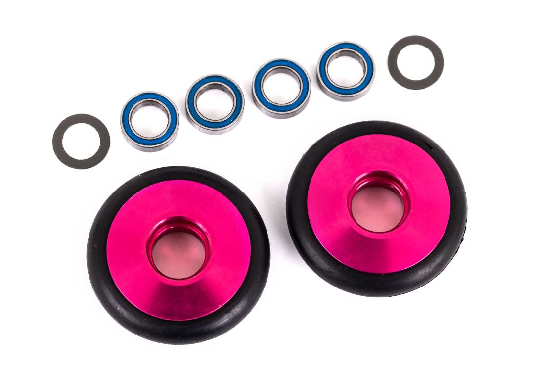 9461P Traxxas Wheels, barra con ruedas, (rosa) (2)