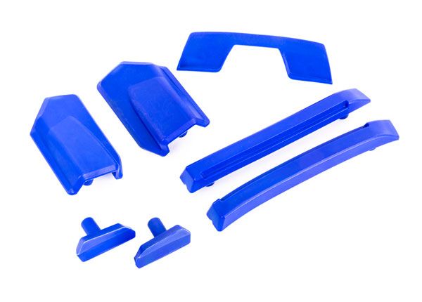 9510X Traxxas Body reinforcement set, blue/ skid pads (roof) (fits #9511 body)