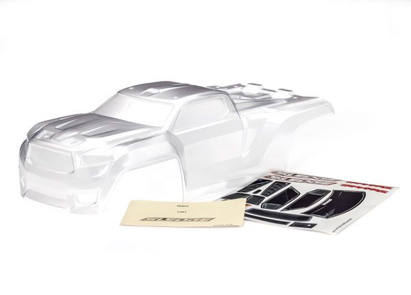 9511 Traxxas Body, Sledge (clear, requires painting)/window, grille, lights decal sheet 9511