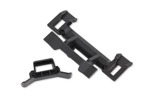 9515 Traxxas Body mounts, rear/ shock guard (body retainer), front