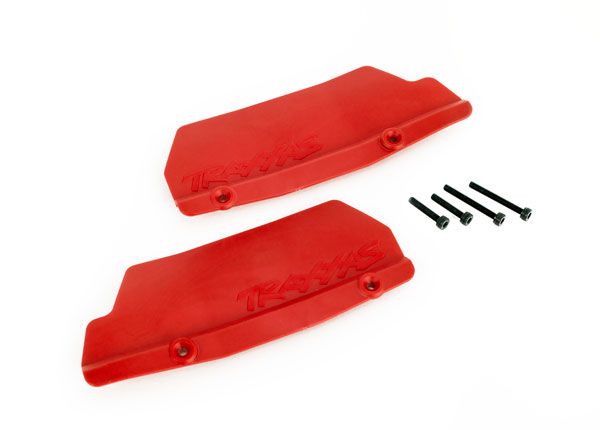 9519R Traxxas Mud guards, rear, red (left and right)/ 3x15 CCS (2)
