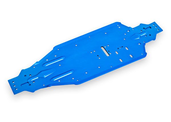 9522 Traxxas Chasis, Trineo, aluminio (anodizado en azul) 