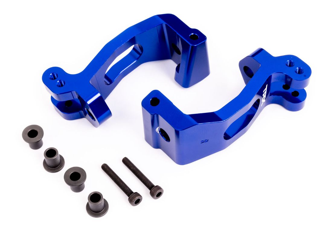 9532 Traxxas Caster Blocks (C-Hubs) - Blue-Anodized