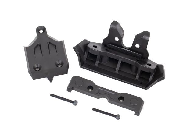 9535 Traxxas Bumper, front/ skidplate, front/ tie bar mount, front/ 3