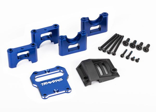 9584X Soporte Traxxas, portador del diferencial central, aluminio (azul)