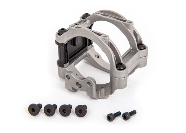 9589 Traxxas Soporte de motor, aluminio (superior e inferior)/espaciador de soporte de motor/herrajes 