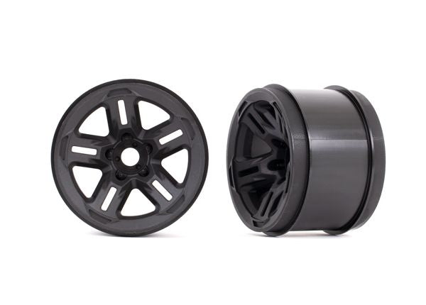 9671 Traxxas Wheels, 3.8" (black) (2) (17mm splined)